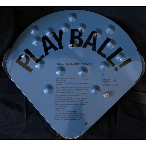 VTG Schylling Play Ball Baseball Pinball Table Top Handheld Game Toy Chicago - Picture 8 of 12
